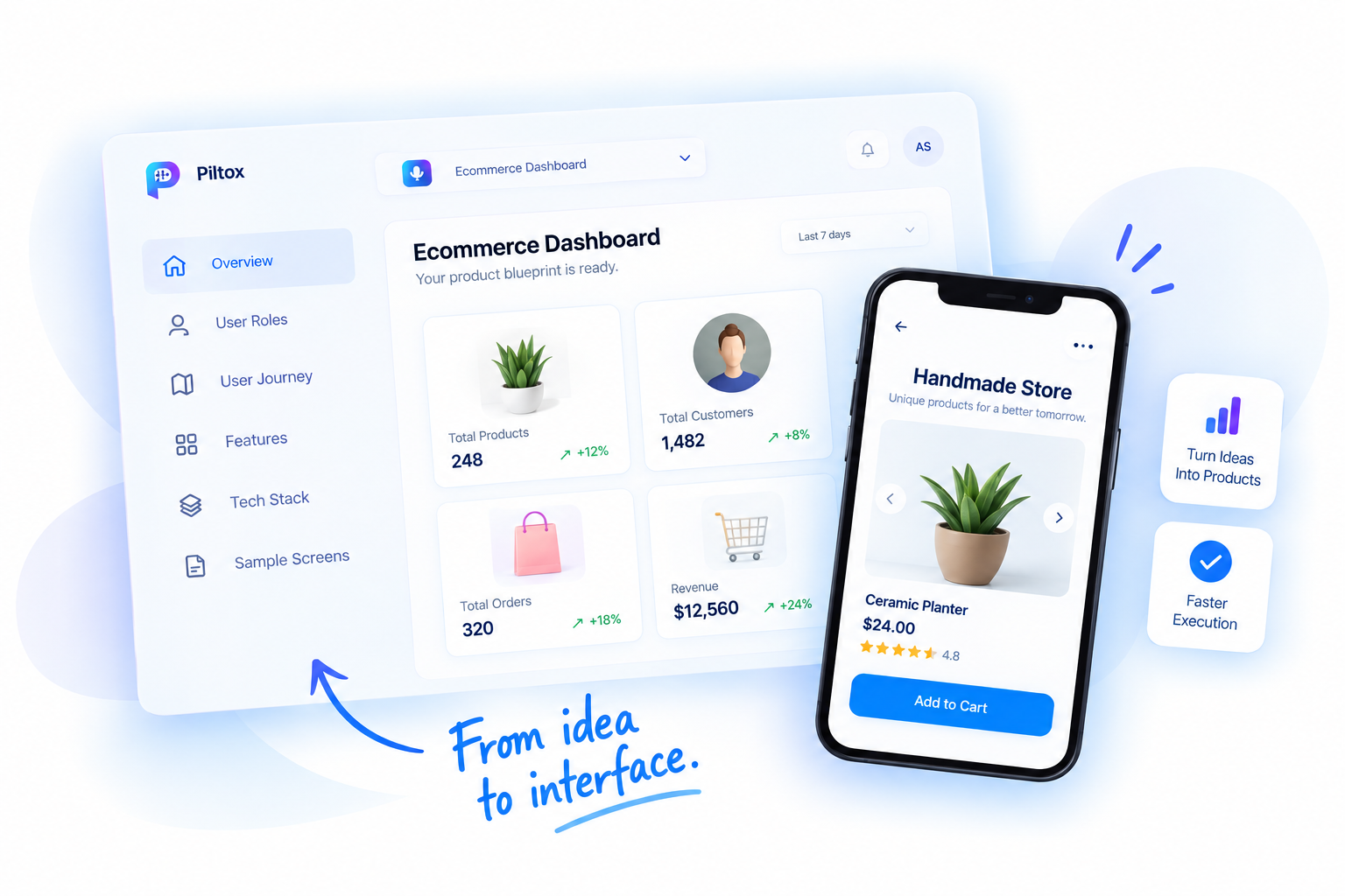 Piltox dashboard and mobile